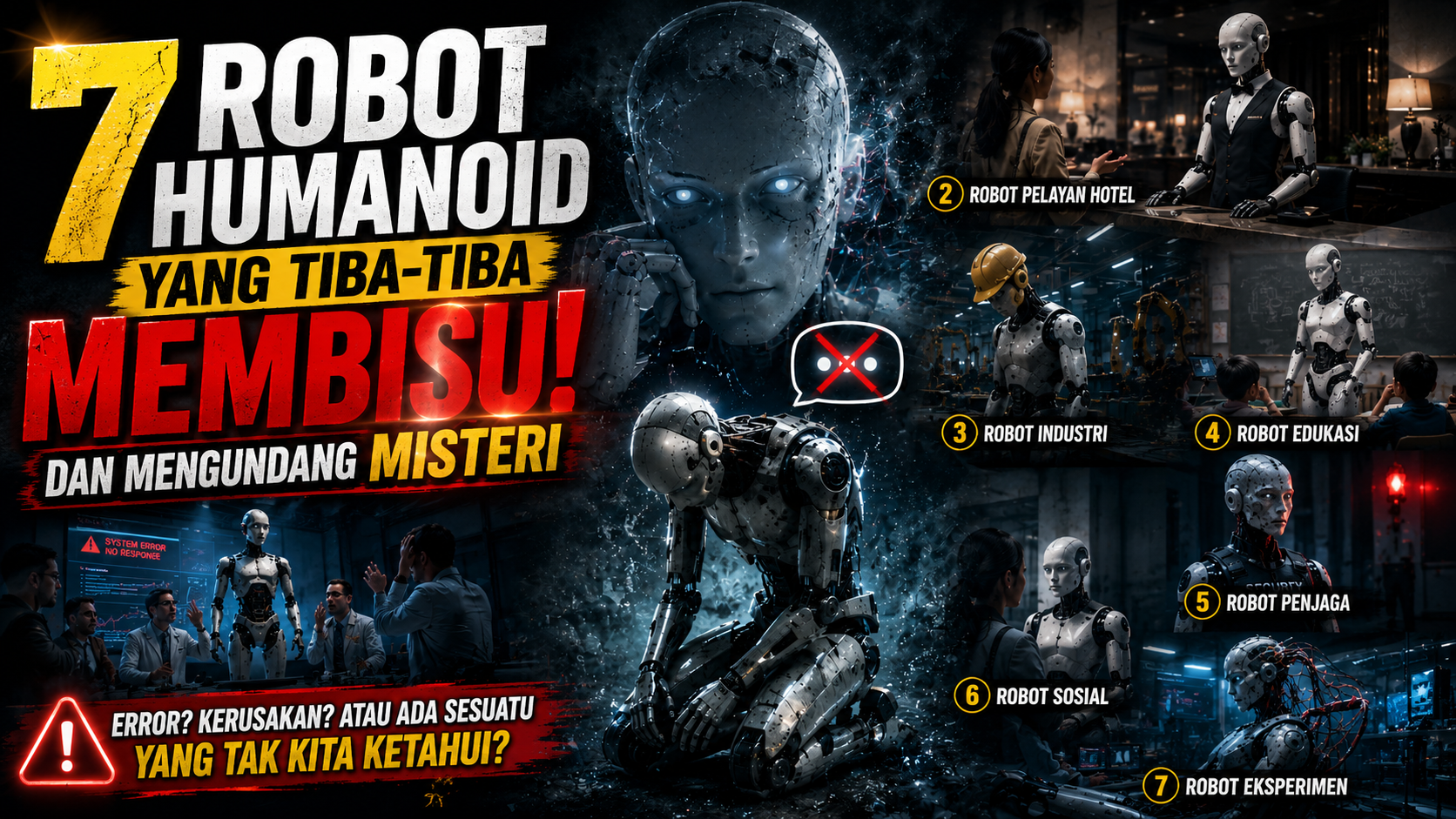 7 Robot Humanoid yang Tiba-Tiba Membisu dan Mengundang Misteri